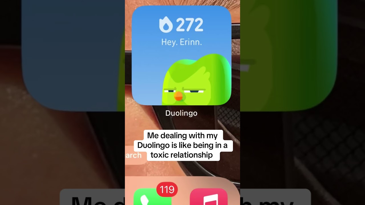 Me dealing with my Duolingo is like being in a toxic relationship #languagejourney #duolingo