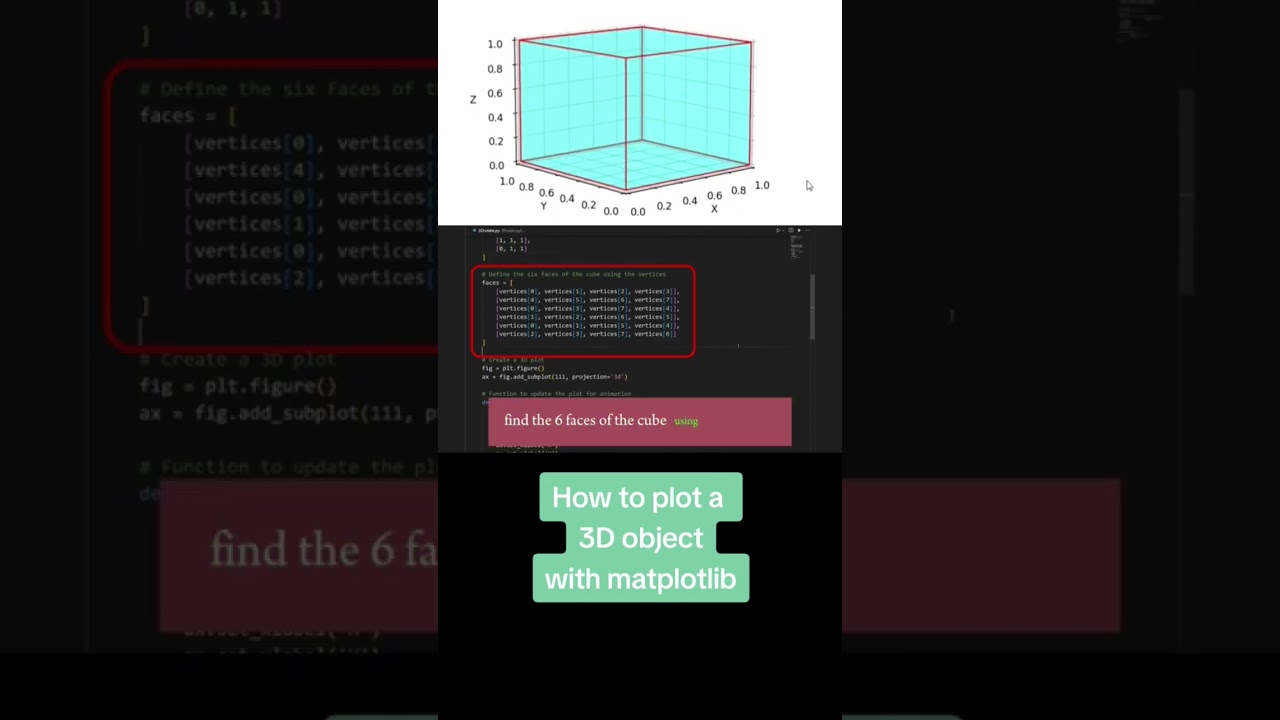 How to make a 3D object using matplotlib - Python #python #animation #programming #matplotlib #3d