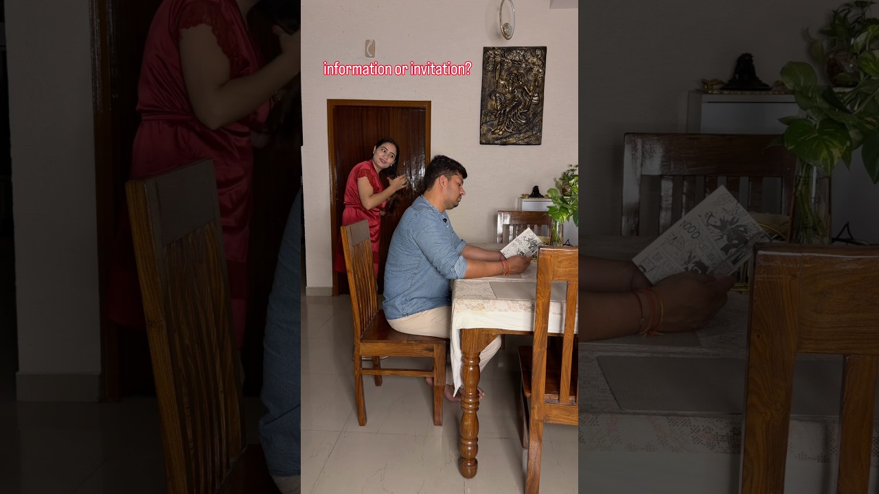 My husband always waits for invitation❤️Why are men like this? 😂Always waiting for an invitation!