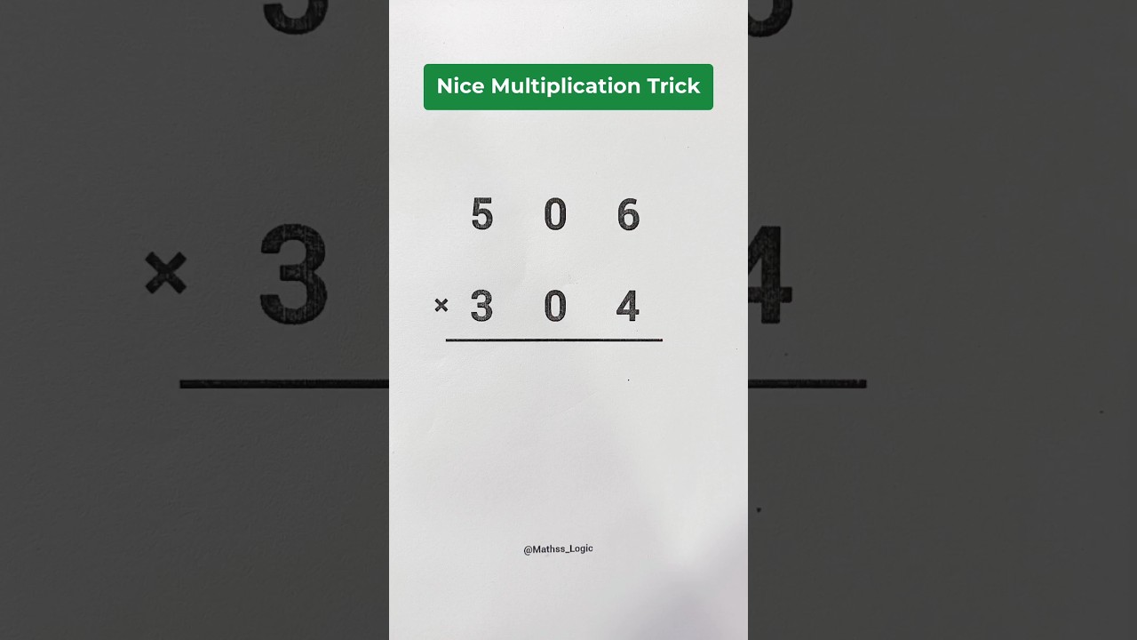 Nice Multiplication Trick #shortsfeed #shorts #maths