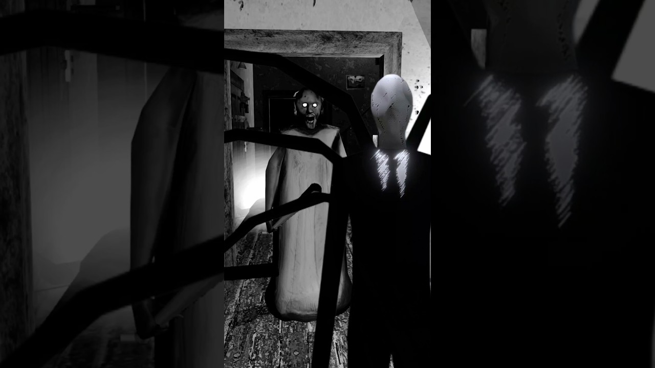 Slenderman first appearance in Granny Update #horror #gaming #gameplay
