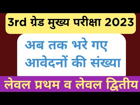 रीट मुख्य परीक्षा 2023 - लेवल 1st ओर 2nd में प्राप्त आवेदनों की संख्या