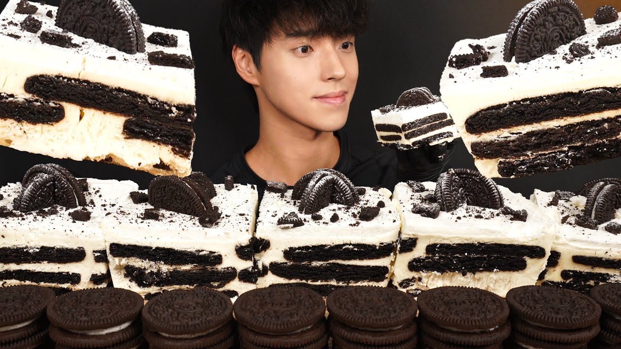 ASMR MUKBANG OREO CAKE & OREO COOKIE!
