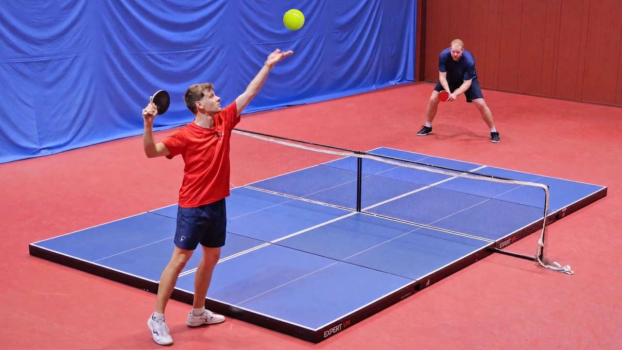 We invented a new sport [Tennis Ping Pong]