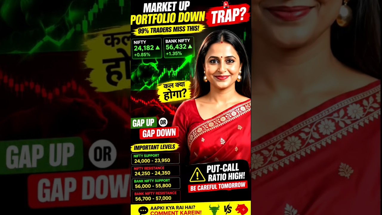 Nifty Tomorrow Prediction | Bank Nifty Analysis | Market UP But Portfolio DOWN?