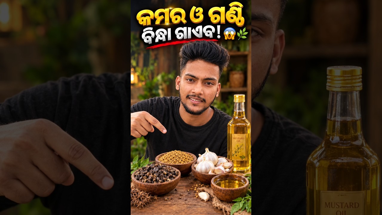 ୧୦୦ ବର୍ଷର କମର ଓ ଗଣ୍ଠି ବିନ୍ଧା ମୂଳରୁ ଶେଷ! 🌿⚡ #HomeRemedy