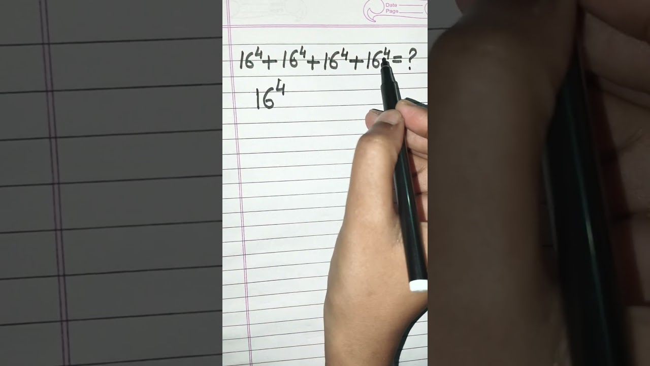 🚨 16⁴ + 16⁴ + 16⁴ + 16⁴ = ? 🤯 Power Trick in 5 Seconds! 🔥 #shorts