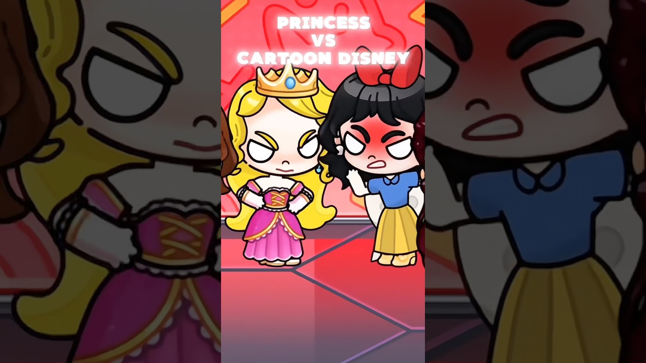 PRINCESS VS CARTOON DISNEY!!! 😍🥰🤩✨🤍 #avatarworld #pazu #shorts #disney
