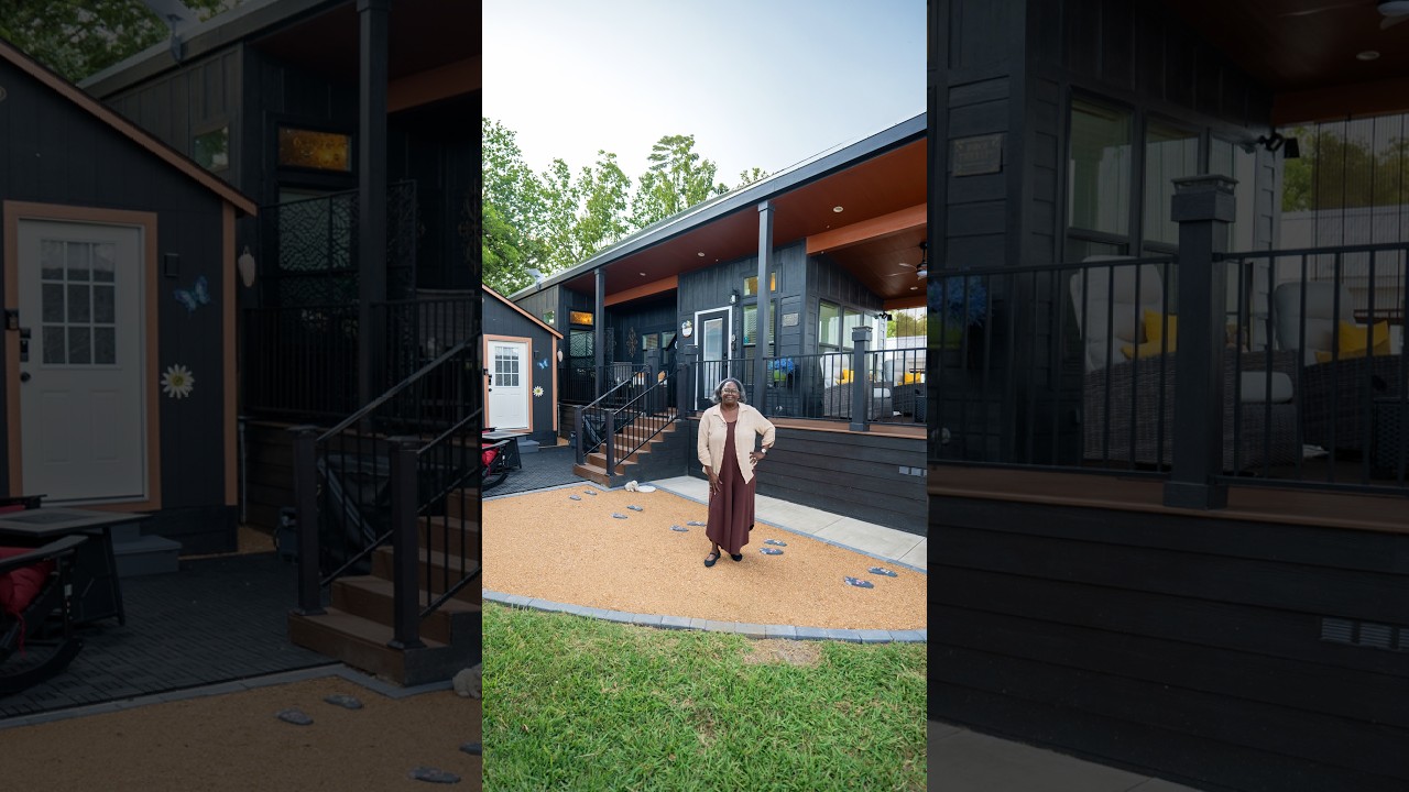 How she saved $2100/month by moving into a Tiny Home #shorts