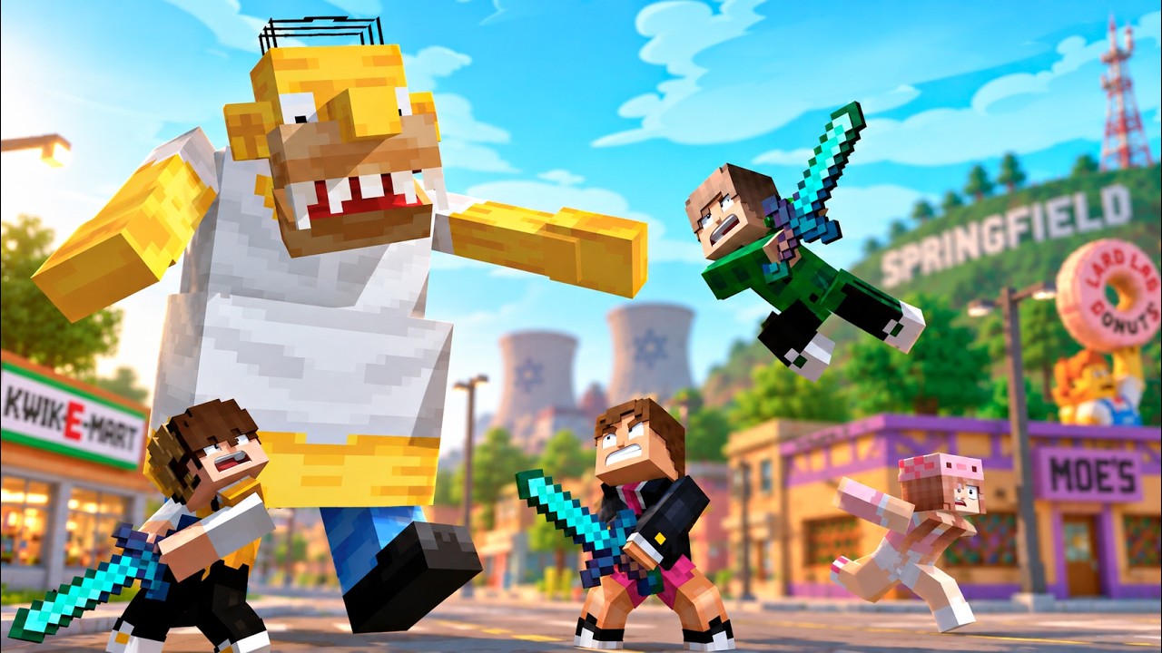 SOBREVIVA ao HOMER.EXE em SIMPSONS no MINECRAFT!