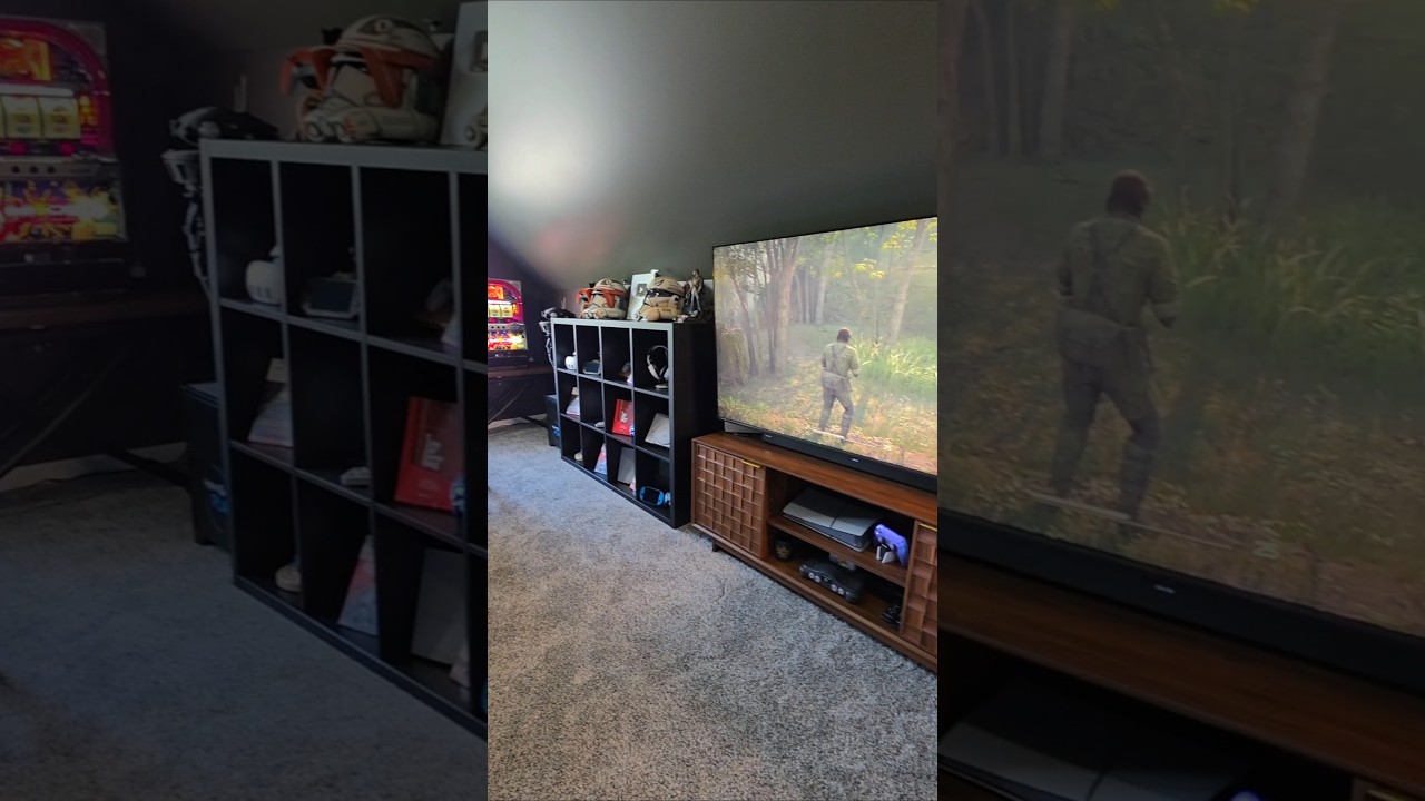QUICK TOUR! I built a gaming room for myself ✌️🔥 #gamingshorts #gamingvideos #PS5 #gamingsetup #PC