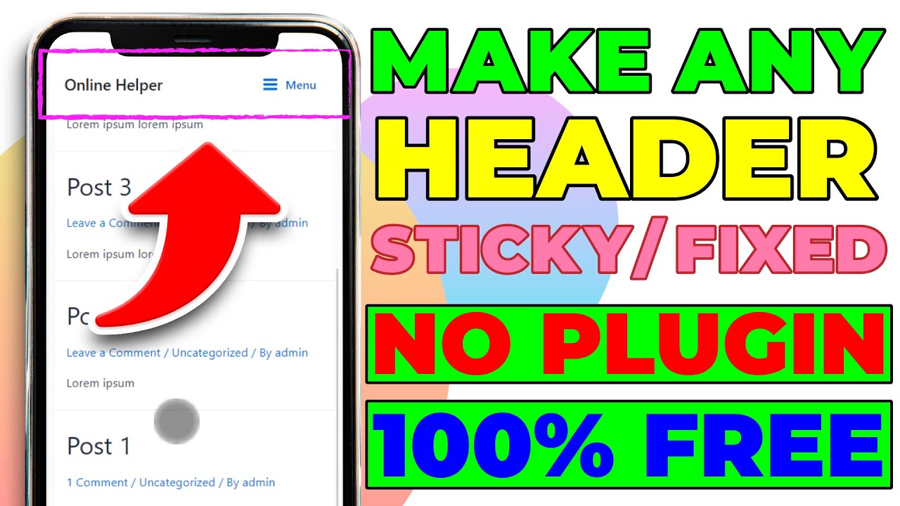 How to Make a Sticky Header Without Any Plugins