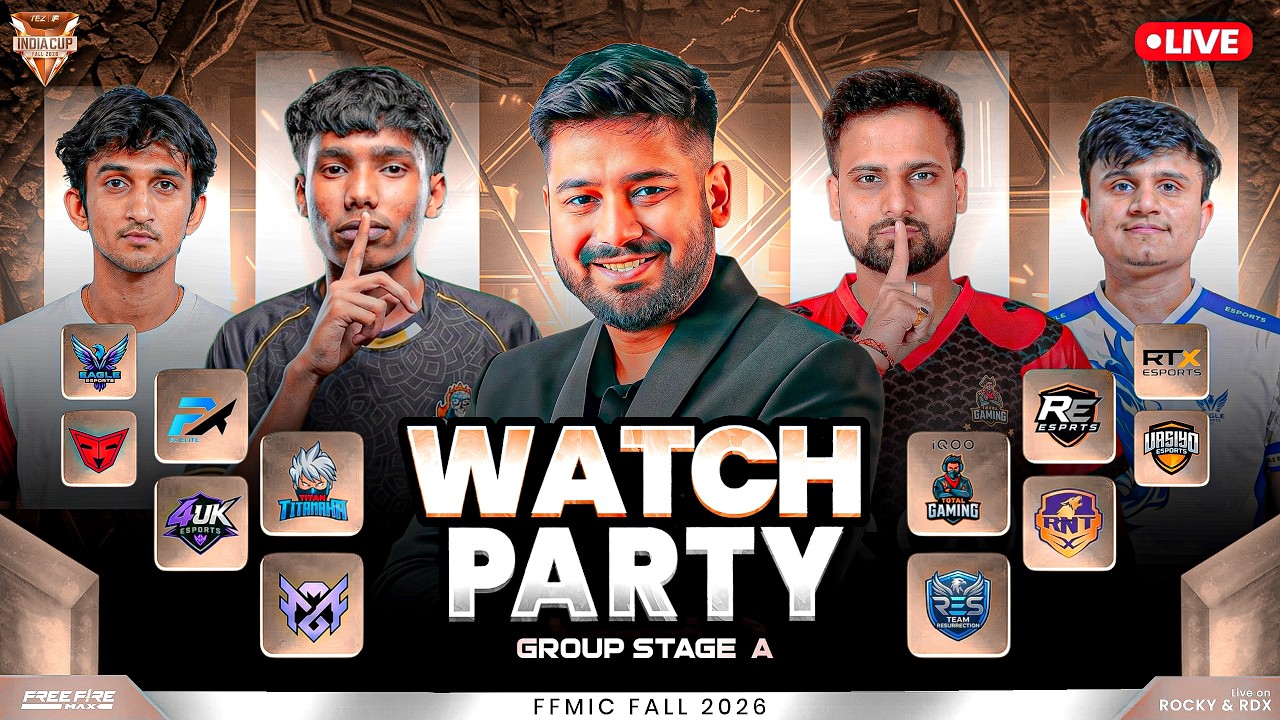 🔥TEZ FFMIC 2026 Fall | GROUP STAGE GROUP C Watch Party #freefire #freefirelive #gyangaming