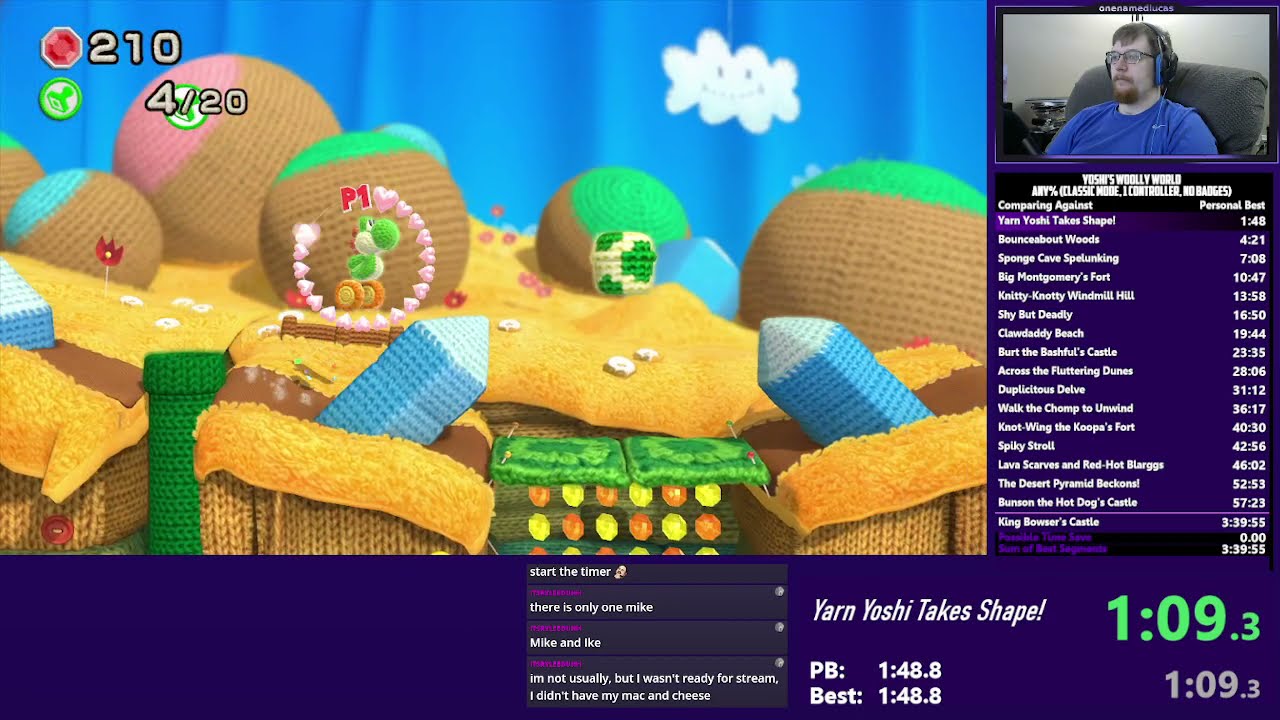 [Second Run] - Yoshi's Woolly World Any%, Classic Mode Speedrun - 3:27:37