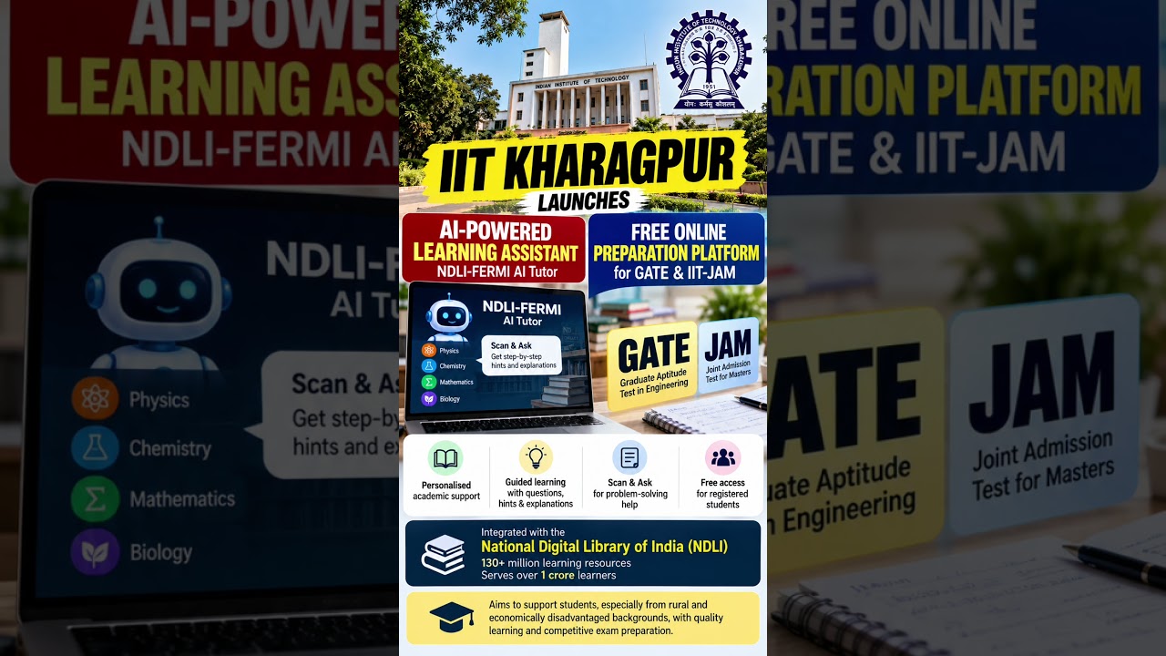 IIT Kharagpur Launches FREE AI Tutor & GATE, IIT-JAM Exam Preparation | Best Career Guidance