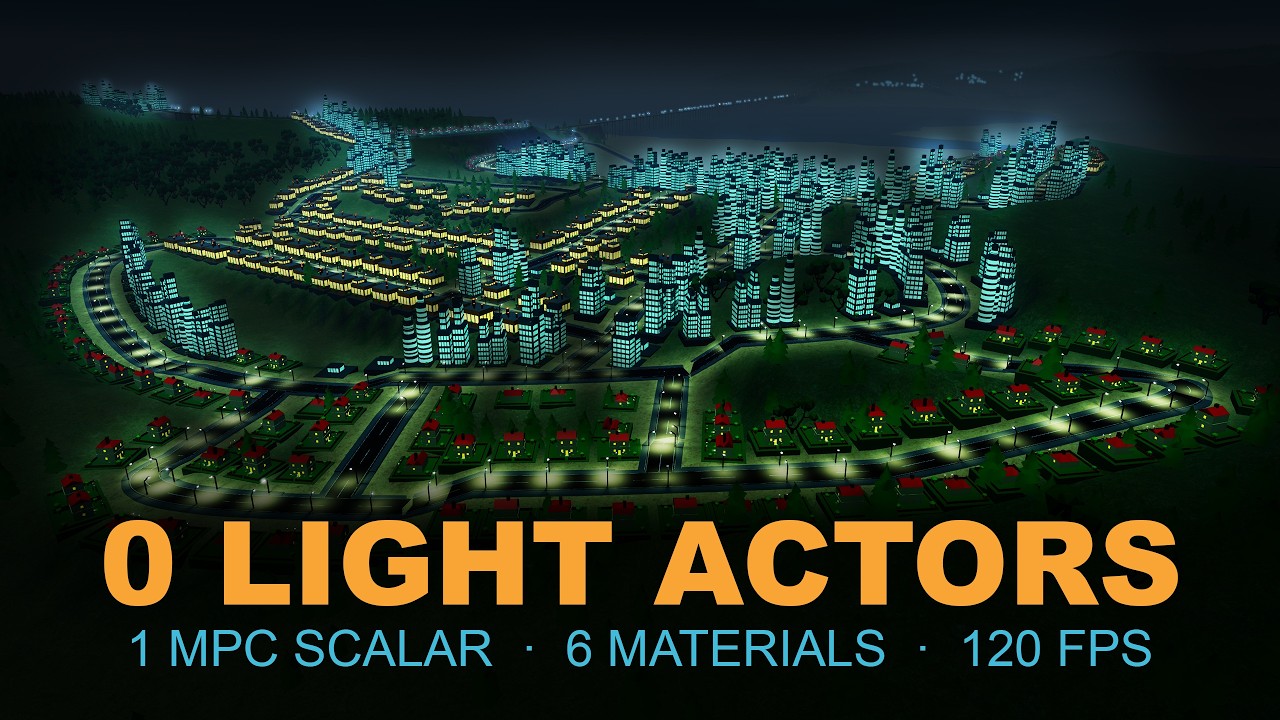 My UE5 City Has Thousands of Lights — And Zero Light Actors