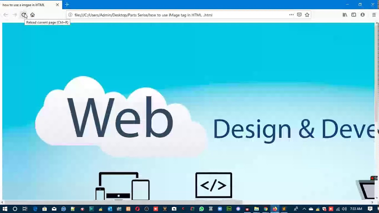 HTML part 5 | How to use image tag in HTML in Urdu Hindi .