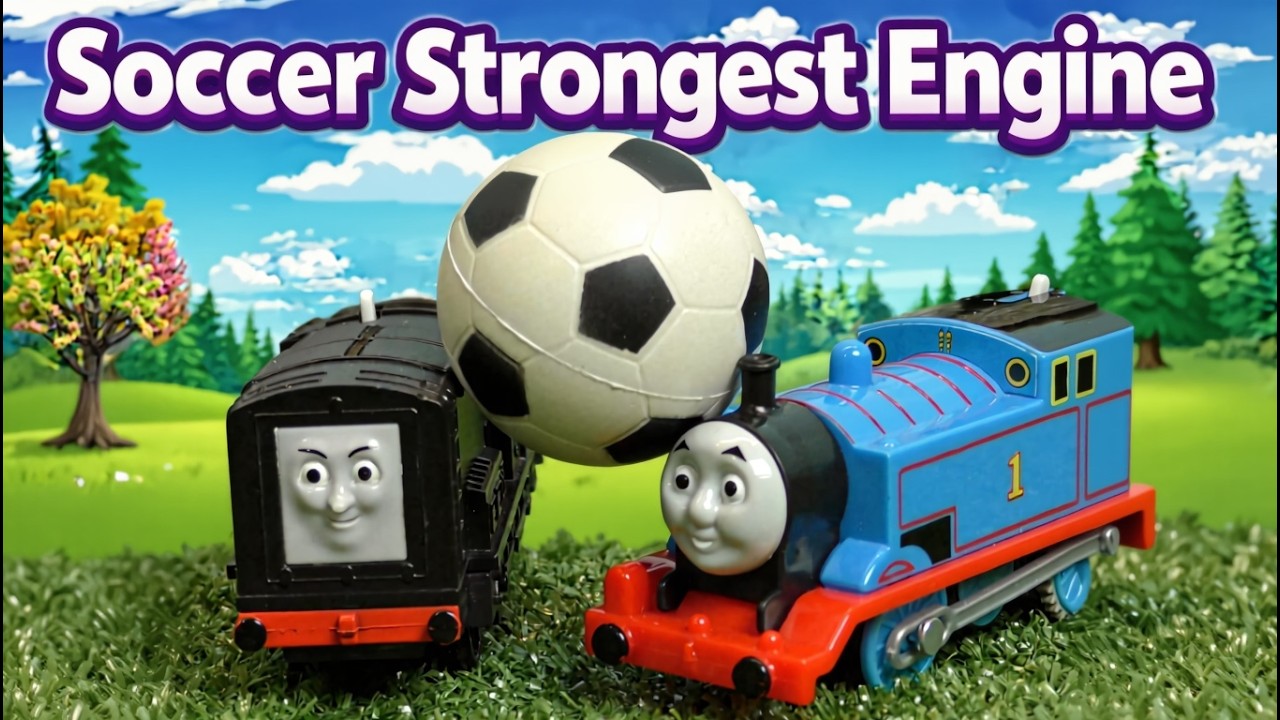 Thomas the train Strongest Engine Soccer themed challenge