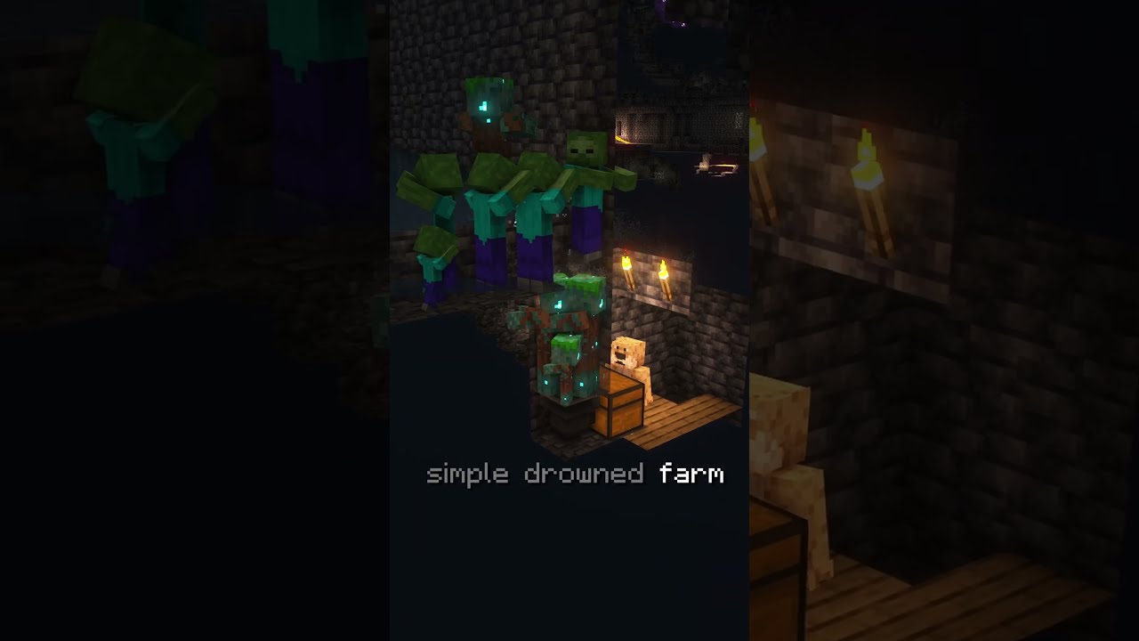 The SIMPLEST Drowned & Trident Farm in Minecraft
