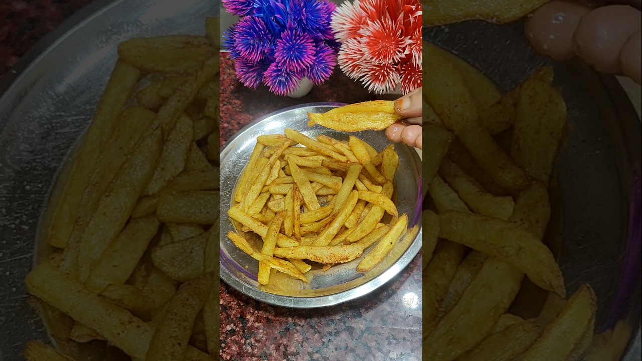 French fries spicy 🔥 easy recipe 😋 #seharkhan #food