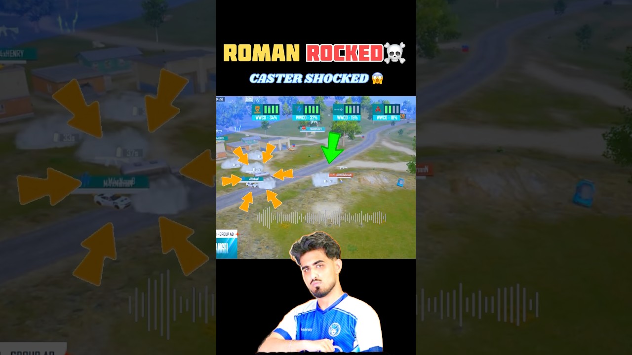 ROMAN ROCKED CASTER SHOCKED 😱 #bgmi #bmps #gaming #esports #jonathan #shorts