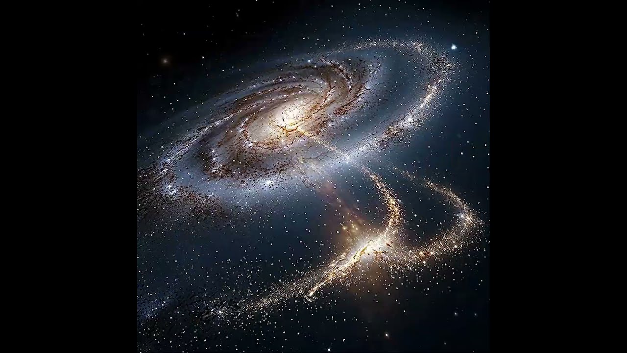 Our galaxy is tearing another one apart right now 😳 #space #universe #astronomy