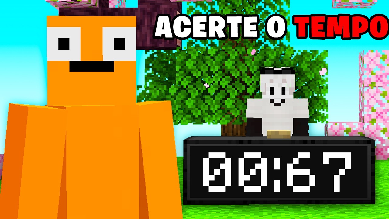 Quem Chegar mais Perto do Tempo Vence no Minecraft!