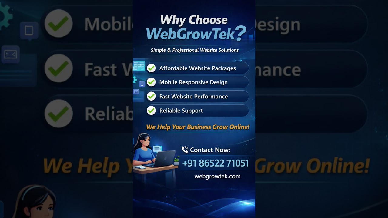 🚀 Need a Professional Website for Your Business? #businesswebsite #webdevelopment #webgrowtek