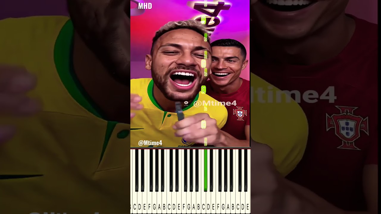 Ronaldo’s Tongue Prank Left Neymar Speechless 😂👅 - Piano #parody #football #ronaldo