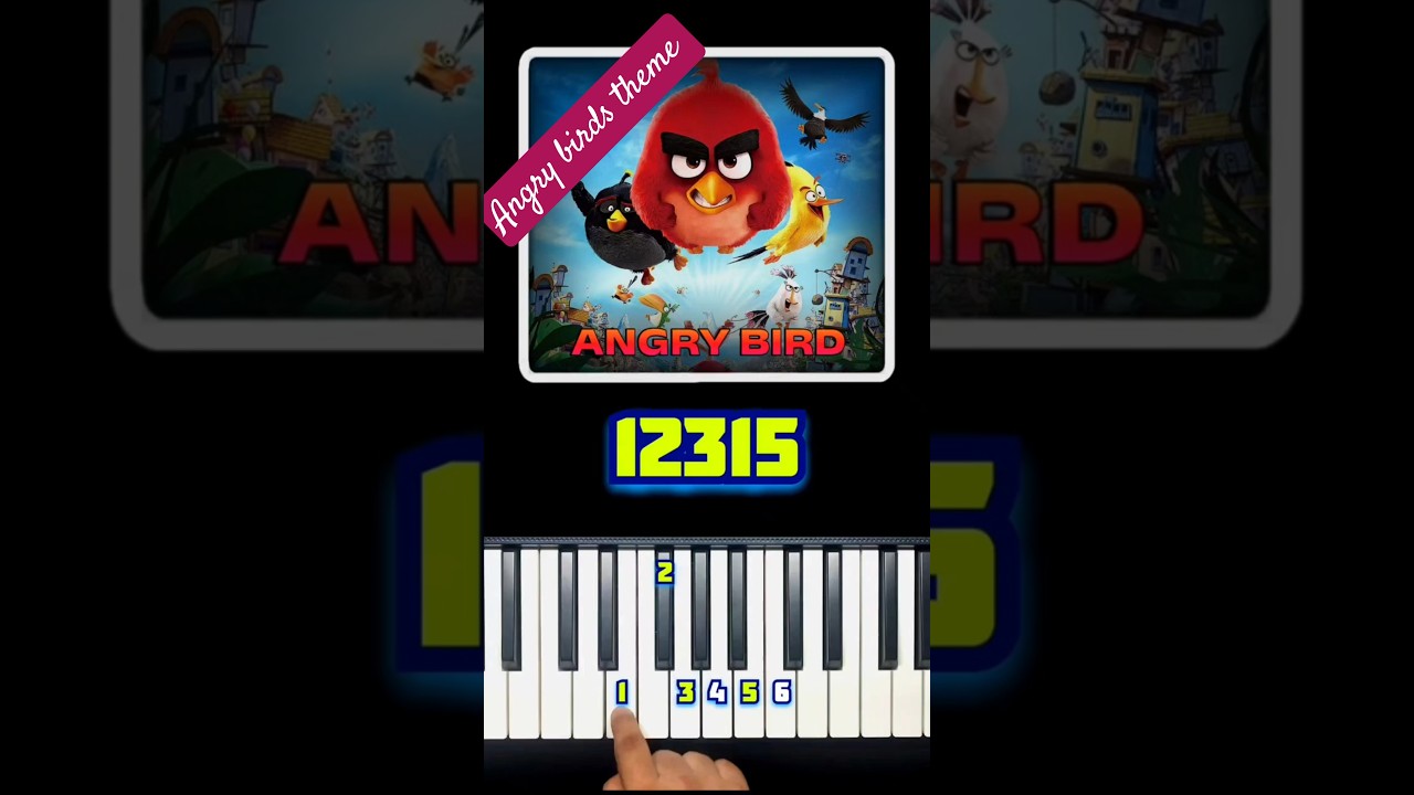 Angry Birds Theme Piano Tutorial #angrybirds #angrybirdsfriends #angrybirdsmovie #piano #tutorial