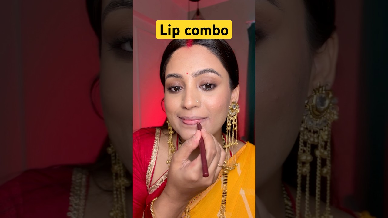 Red Lip Combo That Looks Stunning on Indian Skin Tones    Bridal & Festive Lip Combo ❤️