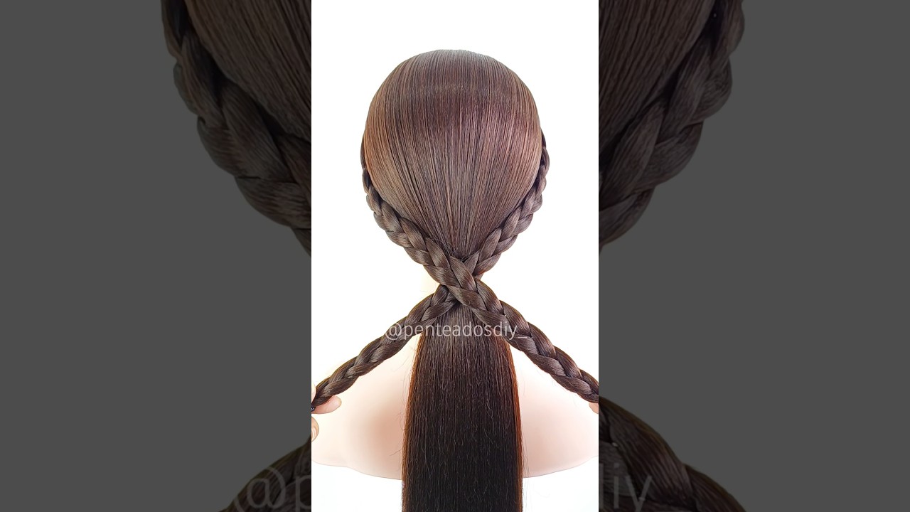 Simple Hairstyles 🎀 #braids #beauty #hair #viral #hairstyles
