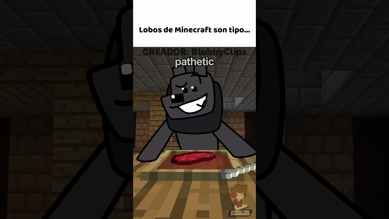 🔴Así Son Los Lobos de Minecraft🤣🌀Parodia Español🌀 [ BlobbyClips en Español ] #minecraft #memes #art