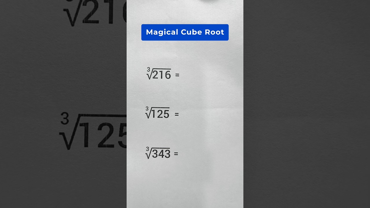Nice Cube Root #mathematics #mathstricks #shorts #trendingshorts #ytshorts