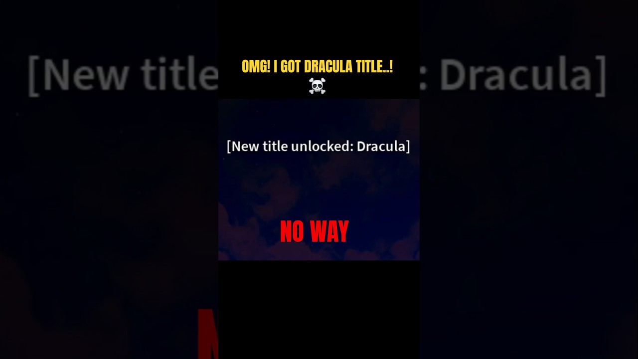 OMG! I Got Dracula Title..! ☠️ #bloxfruits #roblox #fyp