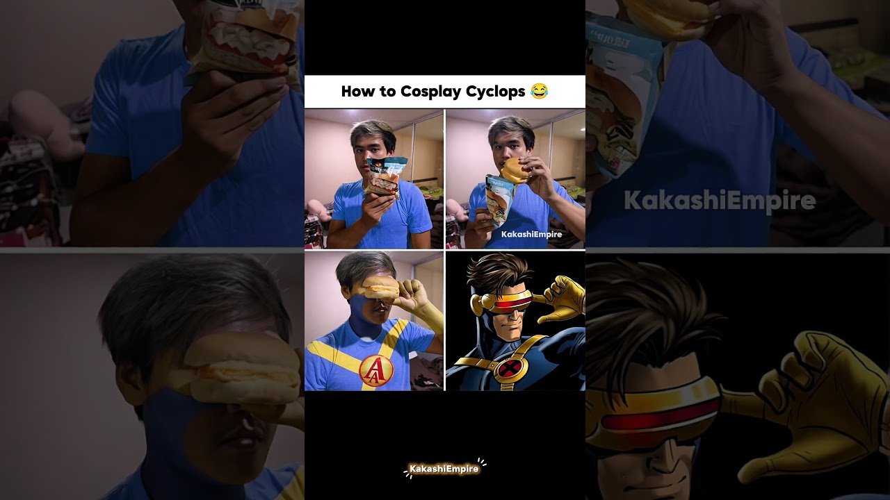 How to Cosplay Cyclops 😂🥪 #Cyclops #XMen #Cosplay #LowCostCosplay