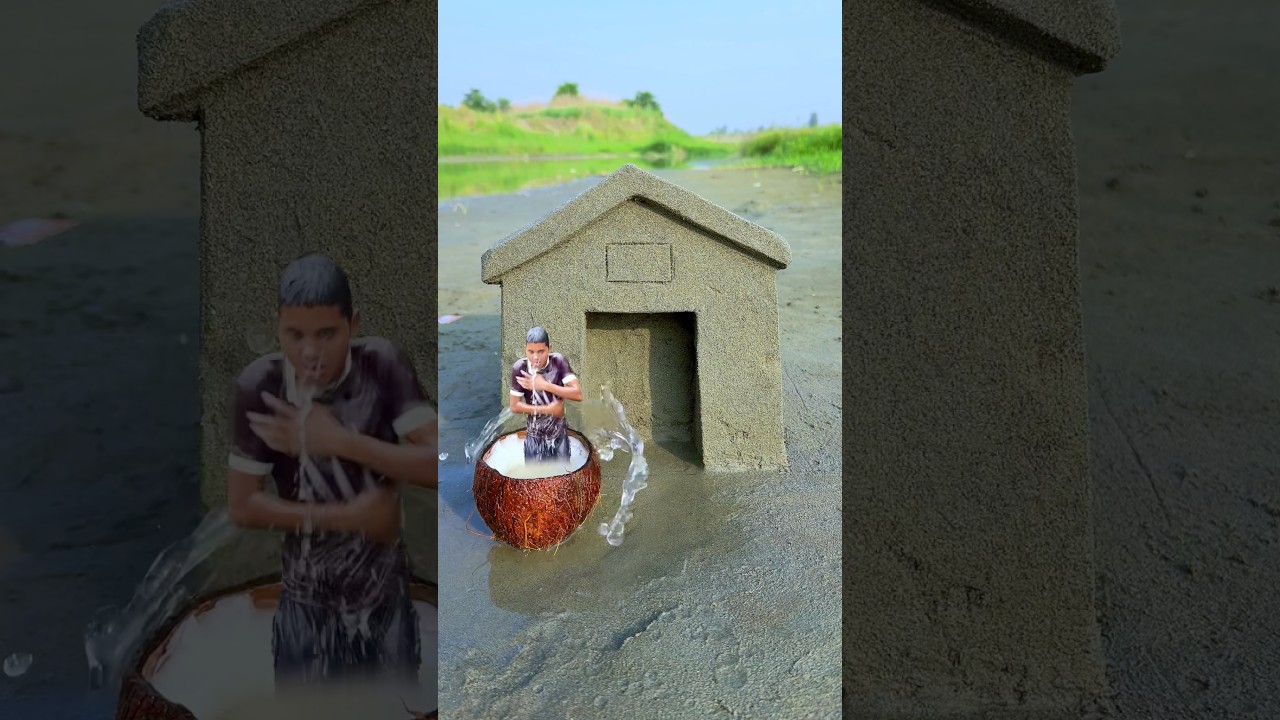 Amazing coconut 🥥 water 💧 jump videography 👀😱 #shorts #videography #creative