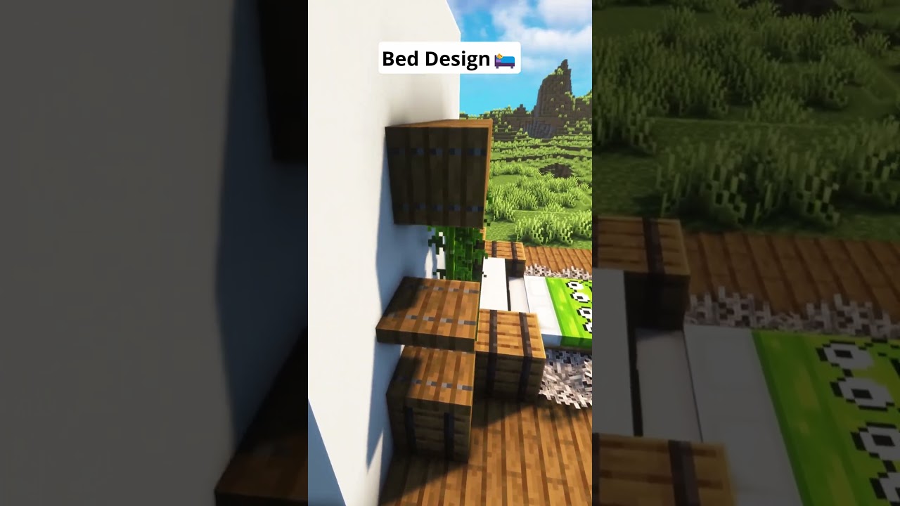 Minecraft Bed Design🛌 #shorts