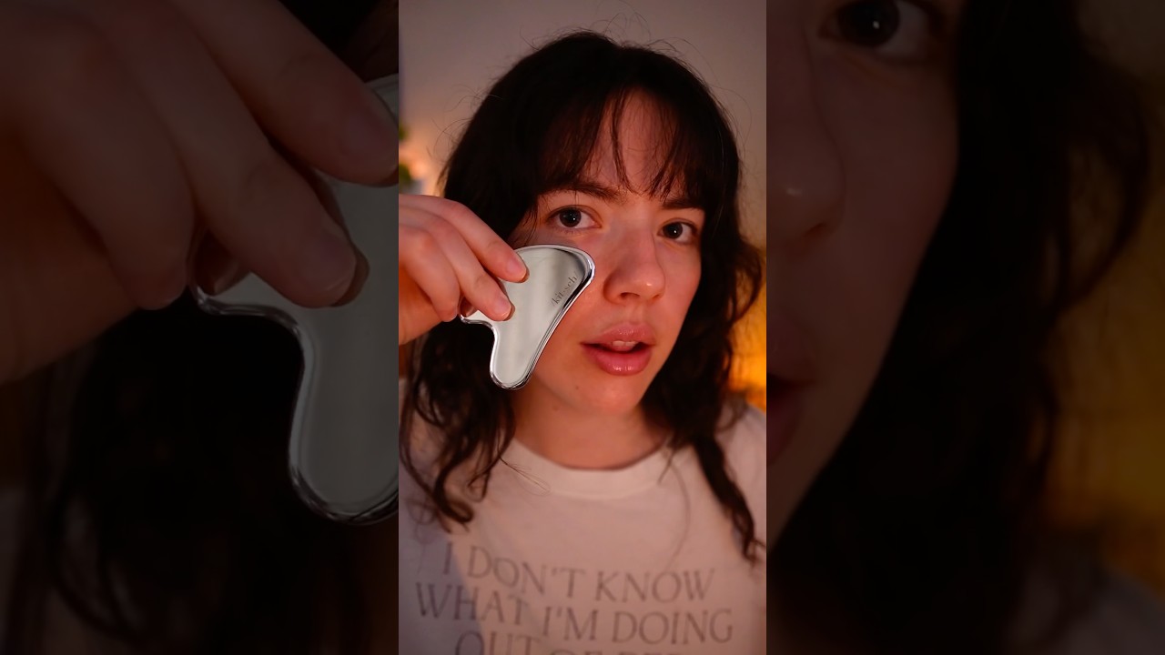 Doing your skincare before bed #asmr #relax