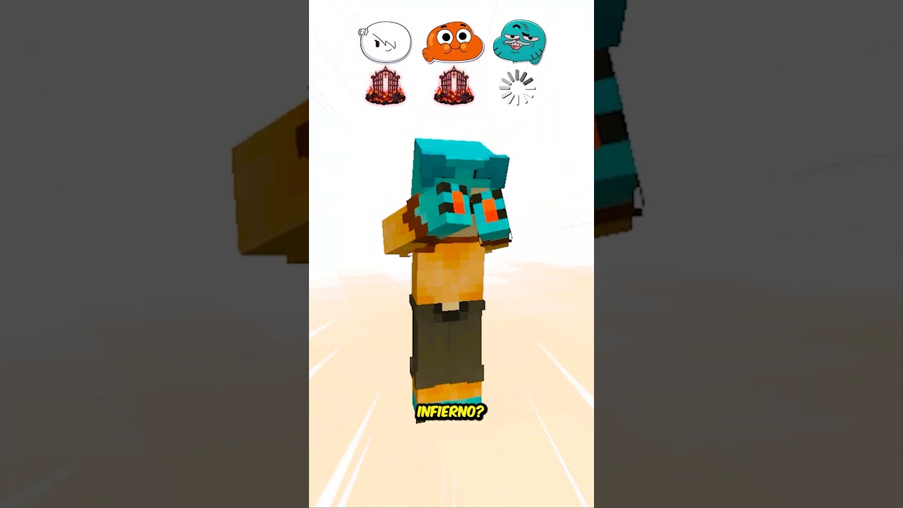 ¿Todos los Personajes de Gumball Eran Buenos? ¡Cielo o Infierno en Minecraft!👼🐧👿#shorts