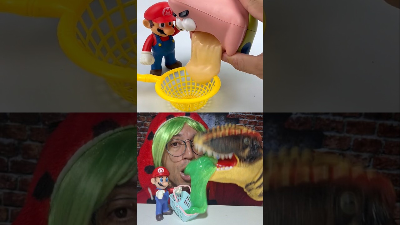 SUPER MARIO TOYS UNBOXING 😱🦖 패트릭 스타와 공룡 ASMR! #반바지 #마리오 #장난감 #ASMR #패트릭스타 #공룡