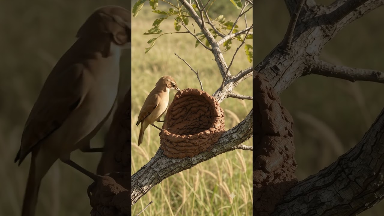 Watch This Bird Build a Clay Nest in Seconds! 🐦🏡 | Rufous Hornero