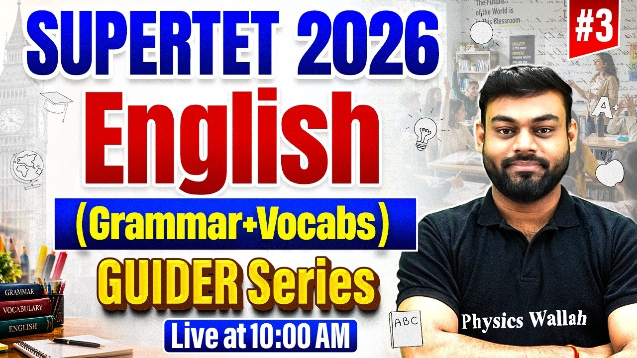 UP SUPERTET English Paper 2 & 1 | English Grammar + Vocab For SUPERTET | English By Sharad Sir #3