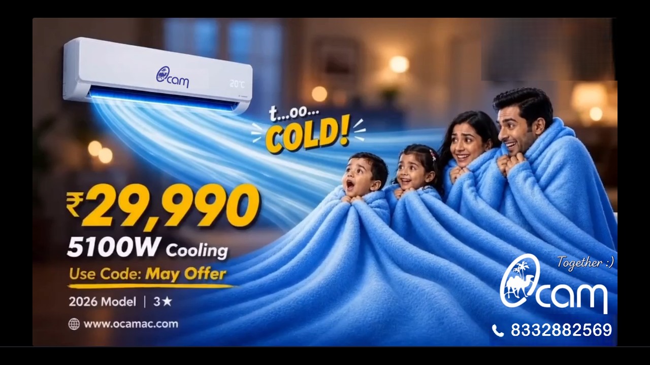 Ocam Ac - Experience 5100 Watts 3* COOLING the 1.5 ton
