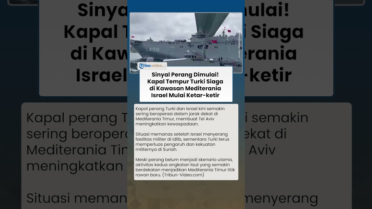 Israel Siaga Satu! Turki Kerahkan Kapal Tempur ke Mediterania, Tel Aviv Terancam dari Laut