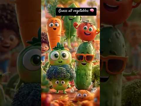 Guess and comment names of vegetables Eat healthy 🥗 #kids #learning #music #health #vegetables