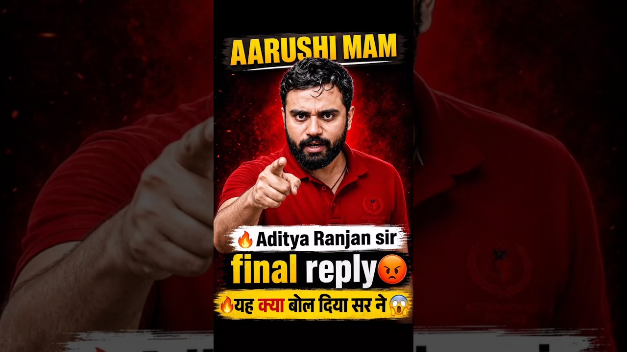 Aditya Ranjan sir reply to aarushi mam | aarushi mam left vidyagram