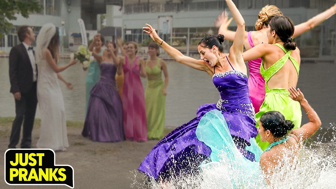 Catching the Bouquet Went VERY Wrong! 😂💦 | Just Pranks
