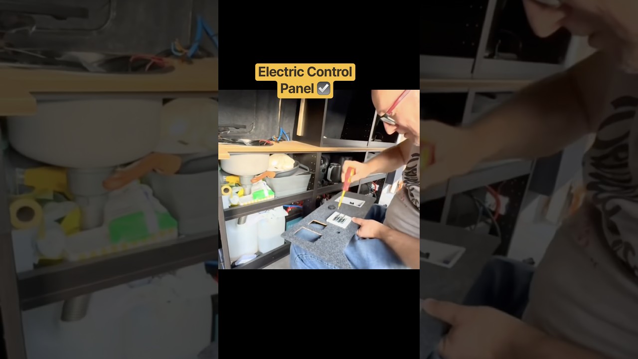 Small Campervan Electrical Control panel Install #camper #shorts #electrical