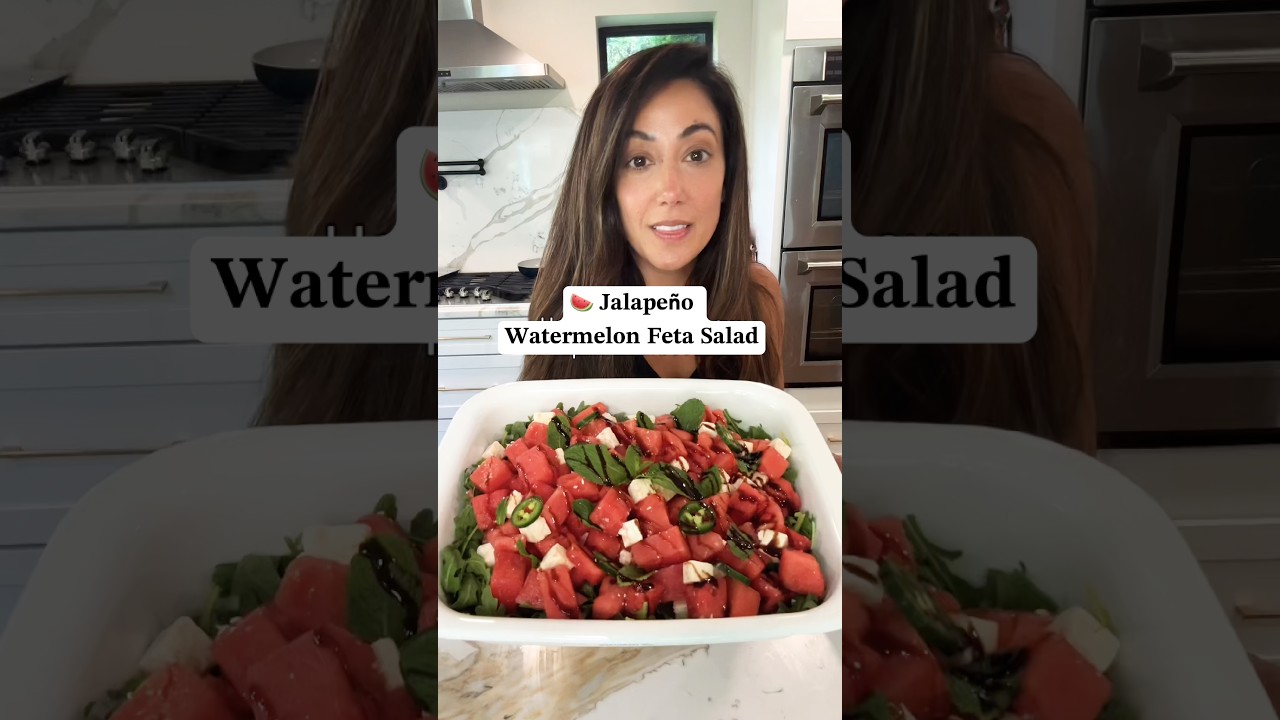🍉 𝐉𝐚𝐥𝐚𝐩𝐞ñ𝐨 𝐖𝐚𝐭𝐞𝐫𝐦𝐞𝐥𝐨𝐧 𝐅𝐞𝐭𝐚 𝐒𝐚𝐥𝐚𝐝 #easyrecipe #bbqfood #saladrecipes